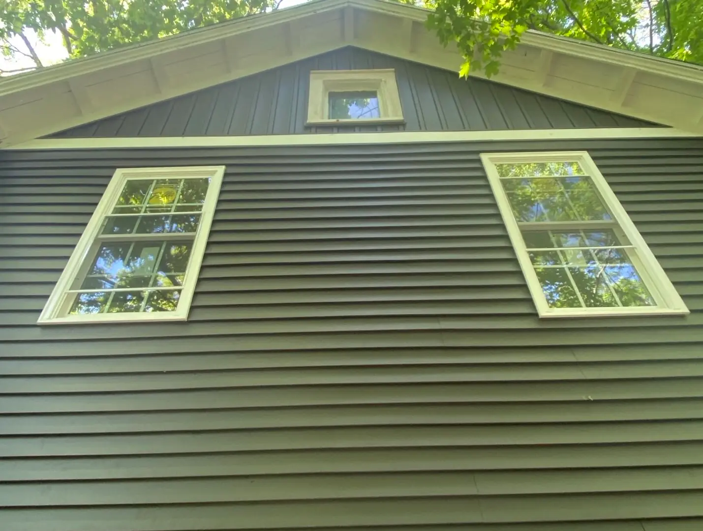 Siding project trim detail, completed by Sustainable Decks