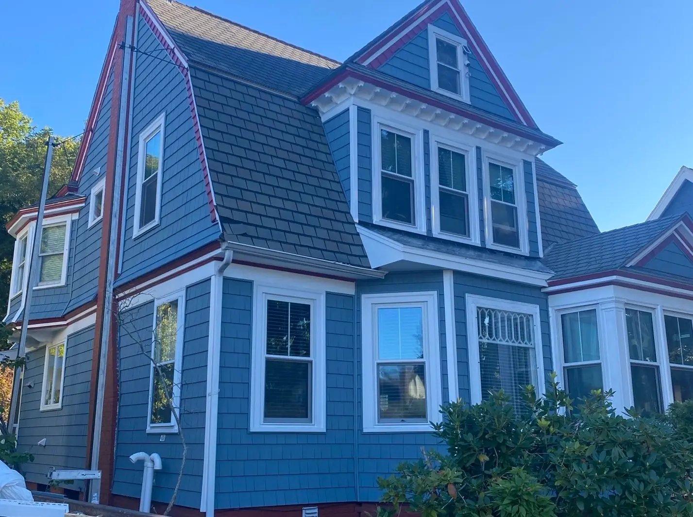 Siding project trim detail, completed by Sustainable Decks