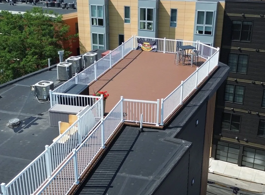 Commercial Decking, completed Sustainable Decks project