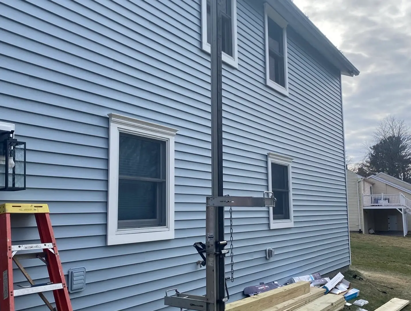 Fiber Cement Siding, completed Sustainable Decks project